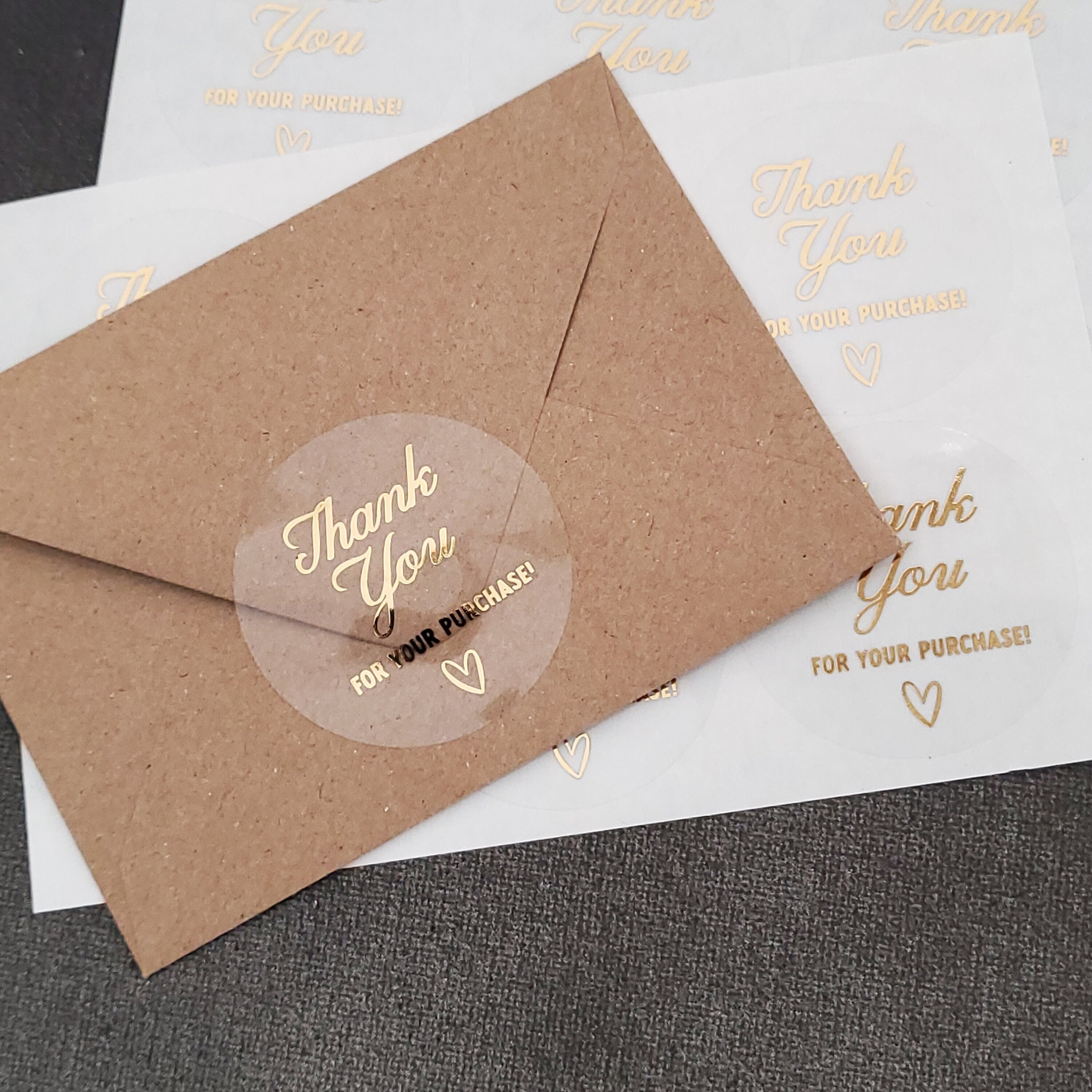 Gold Foil Thank You Stickers, Small Business Packaging Seals - Etsy