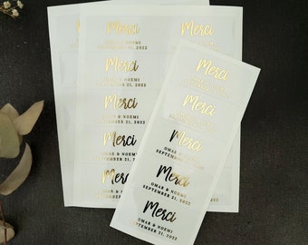 90 Pcs 3 Cm Wedding Decoration Favors Stickers Personalise Custom  Waterproof Invitation Envelops Gold Transparent Seals - Cards & Invitations  - AliExpress
