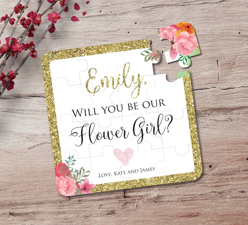 Will You Be My Flower Girl Puzzle, Flower Girl Gift, Flower Girl Proposal, Will you be my, Flower Girl Cute Gift 