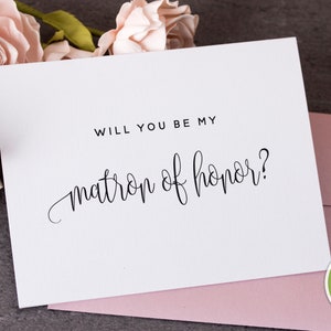 Will You Be My Matron of Honor Card, Matron of Honor Proposal Card, Wedding Cards, Matron of Honor Gift Idea, Ask Be My Matron of Honor