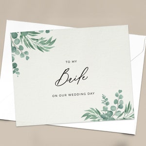 Alla mia sposa nel giorno delle nostre nozze, biglietto per il giorno delle nozze, biglietto dallo sposo, biglietto per la sposa, biglietto per mia moglie nel giorno delle nostre nozze, biglietto regalo per matrimonio