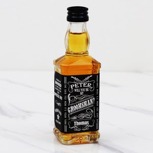 Funny Groomsman Whiskey Labels, Groomsman Proposal, Personalized Whiskey Stickers, Groomsman Gift Custom Bottle Labels, Best Man, Usher Gift