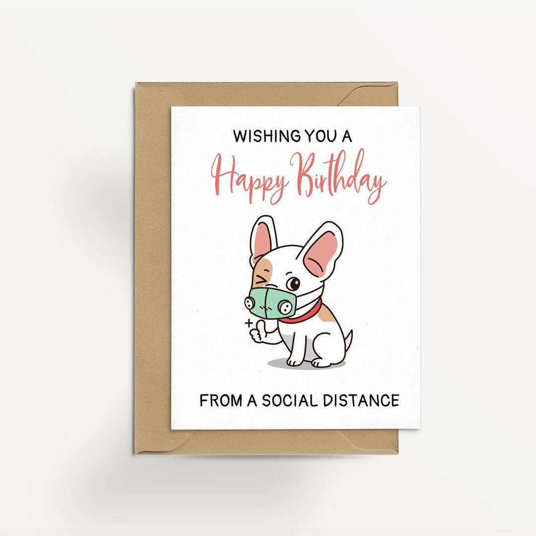 Happy Birthday Social Distancing Card, Birthday Card, Quarantine ...