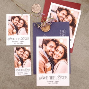 Aimants "retenez une date" pour mariage avec photo, aimants personnalisés pour mariage, faire-part "retenez une date" avec enveloppes, aimants personnalisés pour réfrigérateur