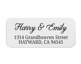 Clear Address Labels, Personalized Transparent Return Address Labels for Her, Family, Couples, Company, Custom Names Small Labels Stickers