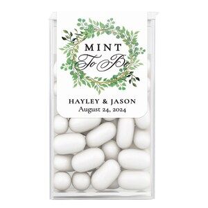 Mint to Be Tic Tac Labels, Greenery Wedding Favor Stickers ...