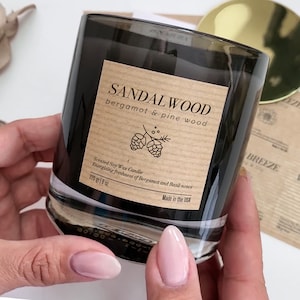 Personalized Kraft Candle Label Stickers: Custom Icon Design