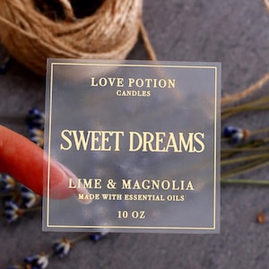Custom Candle Labels: Gold Foil, Clear or White Vinyl Stickers image 8