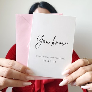 Serez-vous ma carte de proposition de demoiselle d'honneur Cartes de douche nuptiale personnalisées drôles Cadeau de demoiselle d'honneur demoiselle d'honneur Vous savez que nous faisons cela ensemble