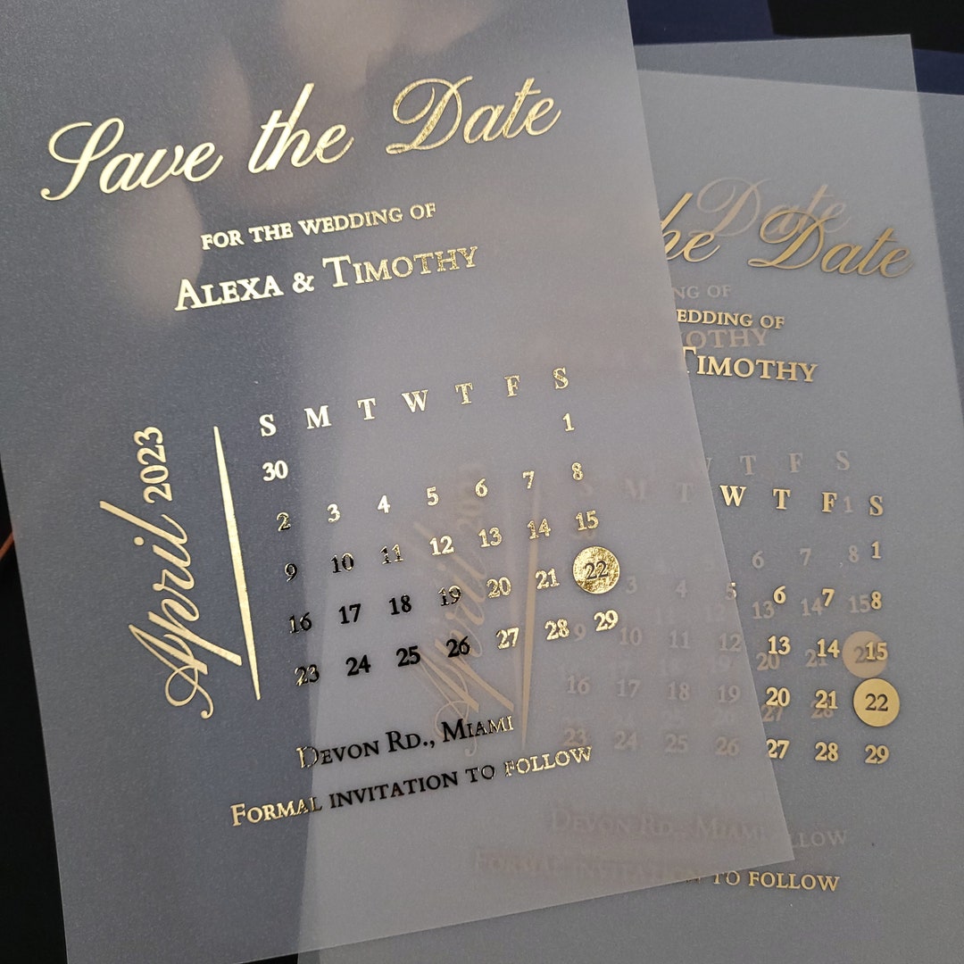 Elegant Wedding Save the Date Cards with Photo