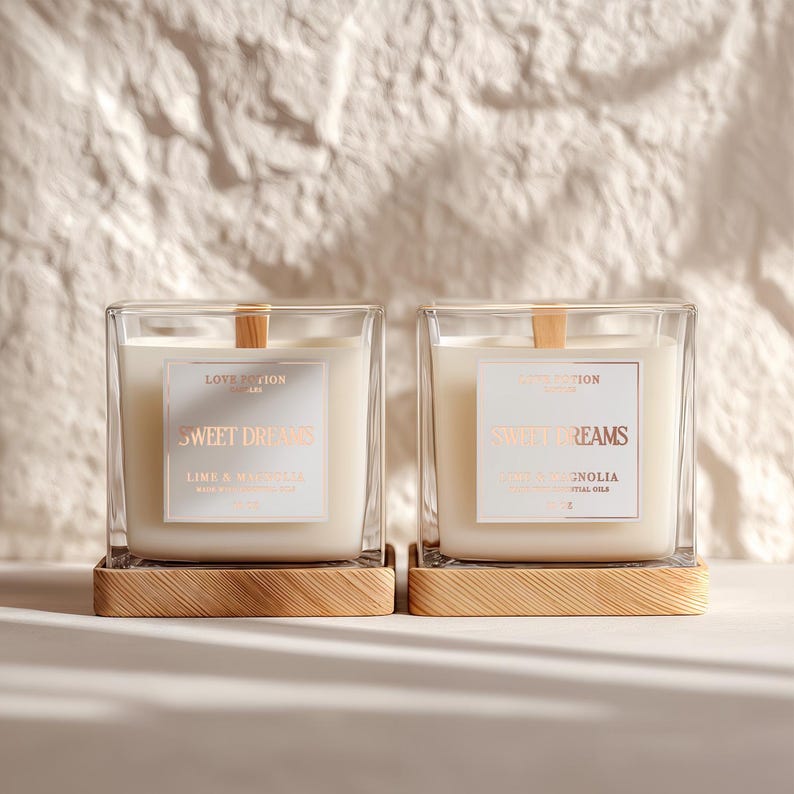 Custom Candle Labels: Gold Foil, Clear or White Vinyl Stickers image 2