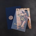 Vellum Save the Date, Gold Foiled Save the Dates for Wedding, Photo Save The Date Cards with Envelopes, Rose Gold Wedding Save The Date