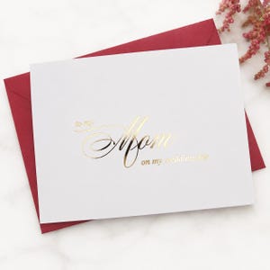 Mutter der Braut Karte Gold an meine Mutter Hochzeit Karte Folie Hochzeit Note Karte Mutter der Braut Geschenk, Brief an meine Mutter an meinem Hochzeitstag