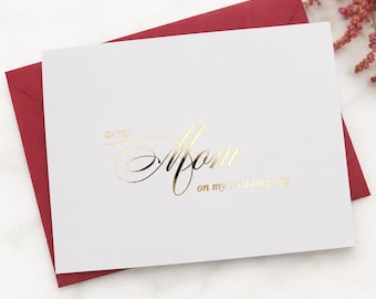 Mutter der Braut Karte Gold an meine Mutter Hochzeit Karte Folie Hochzeit Note Karte Mutter der Braut Geschenk, Brief an meine Mutter an meinem Hochzeitstag