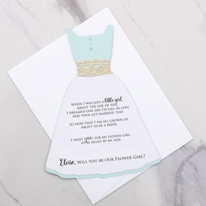Biglietto di proposta per damigella d'onore, azzurro cielo Vuoi essere la nostra damigella d'onore? Invito per abito da damigella d'onore, regalo, biglietto di proposta per damigella d'onore junior, idea carina