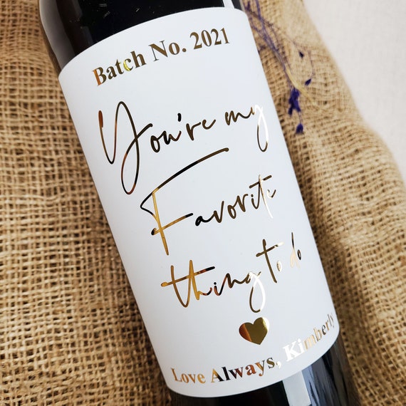 Etiqueta vino personalizada Día de San Valentín - Etsy