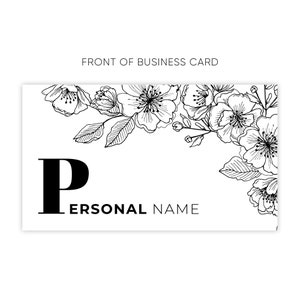 display of the front of the card with your personal name