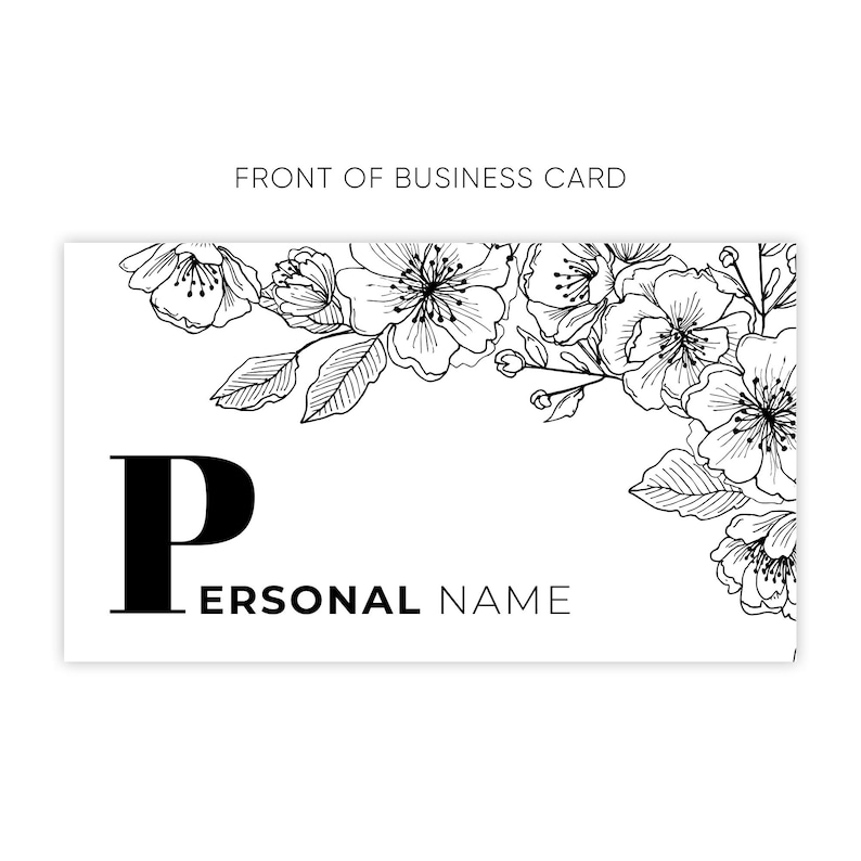 display of the front of the card with your personal name