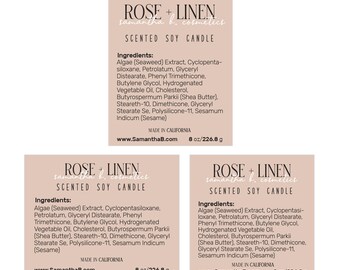 Personalized Cosmetic Ingredient Label: Waterproof Product Stickers