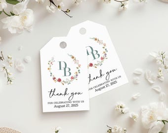 Monogram-bedankkaartjes - Gepersonaliseerde bedankkaartjes voor bruiloft | XOXOKristen