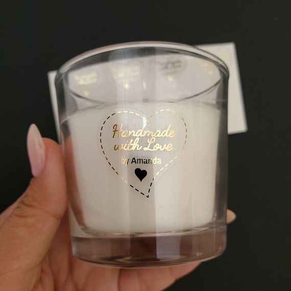 100 Etichette Adesive Trasparenti Fatto A Mano - Diametro 3cm, Resistenti, Per Artigianato E Regali - Foto 3