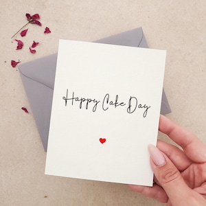 Happy Cake Day Grußkarte, Lustige Geburtstagskarte für Freund, Kollegen, Partner, Happy Birthday Karte für Sie oder Ihn
