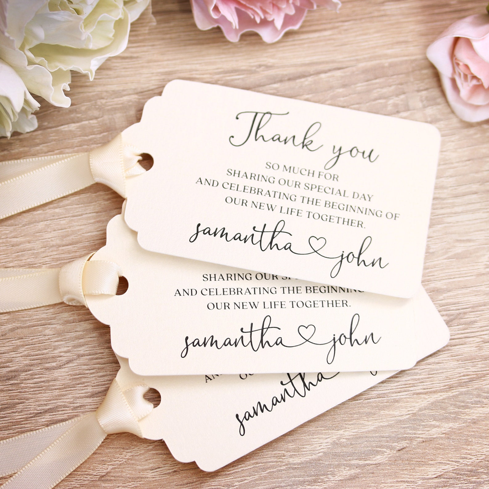 Personalized Wedding Tags Wedding Favors Custom Gift Tags Etsy