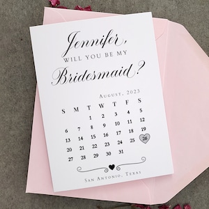 Calendario Damigella d'onore Proposta Card Vuoi essere la mia damigella d'onore Proposta Calendario Damigella d'onore Proposta Flower Girl Card per Proposta Scatola regalo
