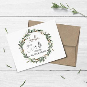 Bridesmaid Proposal Bridesmaid Gift Greenery Wedding Will You Be My Bridesmaid Card Bridesmaid Cards Bohemain Wedding Cards Ask Bridesmaid