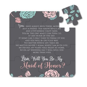 Maid of Honor proposal Will You Be My Maid of Honor Puzzle Chalkboard Maid of Honor Gift Maid of Honor Puzzle Ask Maid of Honor Sister image 3