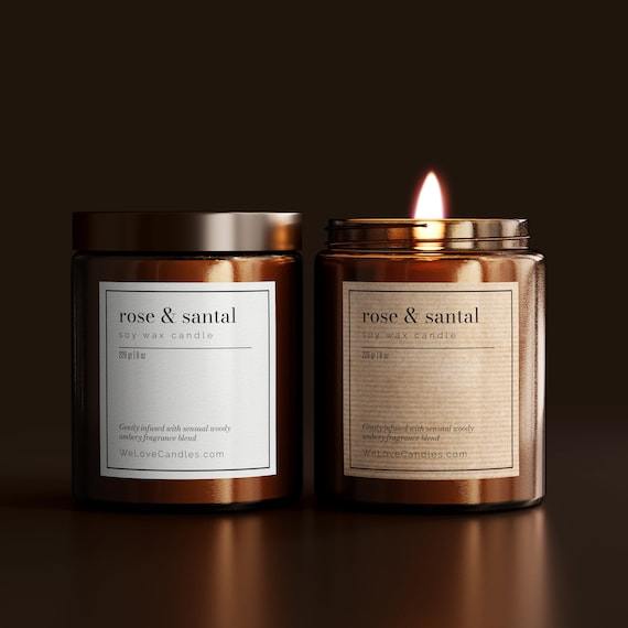 Custom Candle Label Stickers Personalized KRAFT Labels DIY