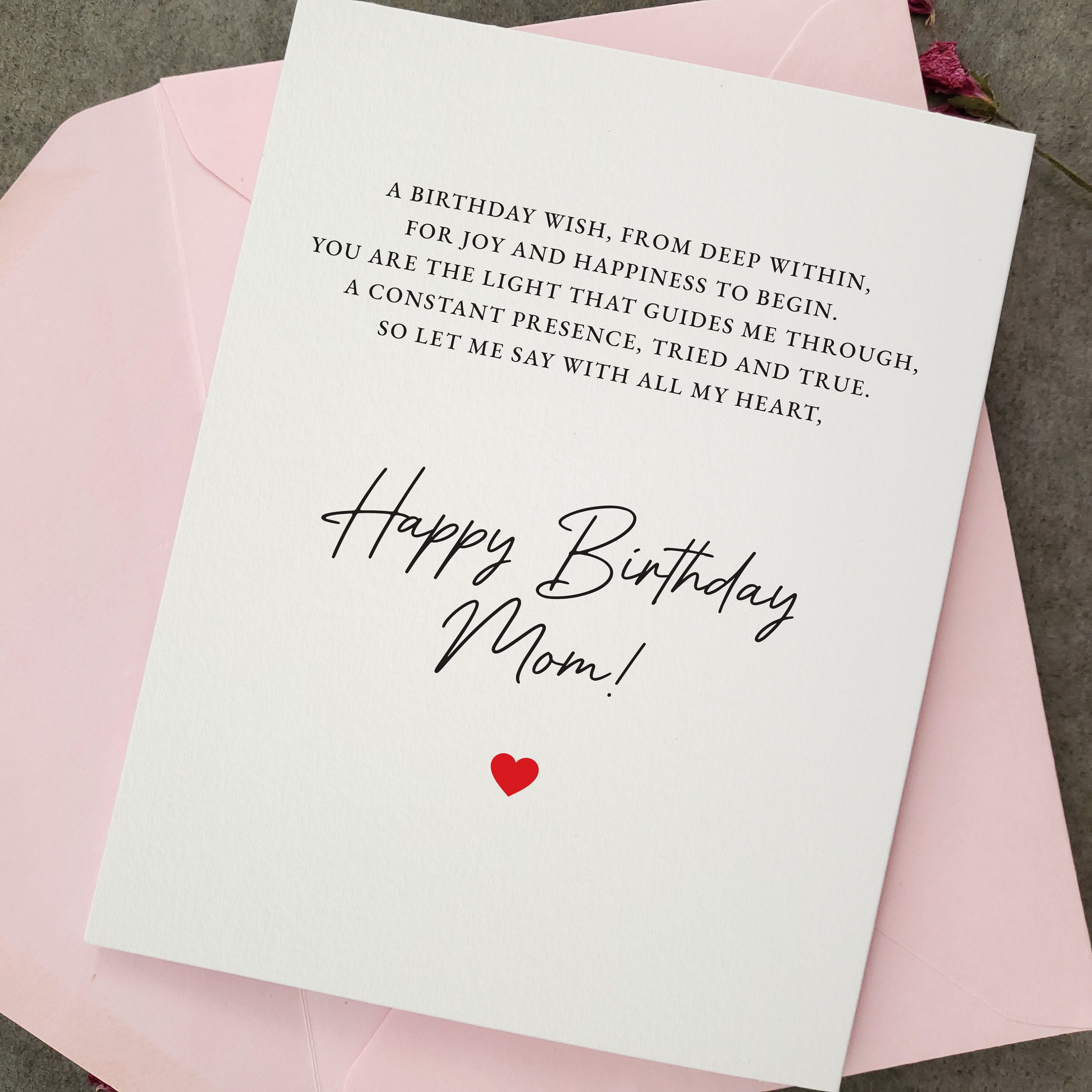 Heartfelt - Biglietto di auguri di compleanno per la mamma