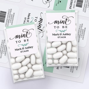 Personalized Tic Tac Labels - Mint To Be Wedding Favors Labels Stickers for Tic Tac Mints, Custom Mint to be Favors Labels, Anniversary