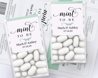 Personalized Mint To Be Wedding Favor Labels Tic Tac Stickers