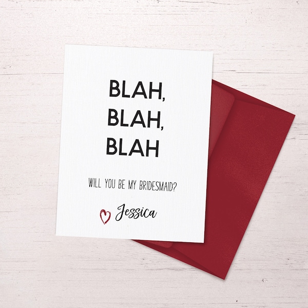 Funny Bridesmaid Proposal - Etsy