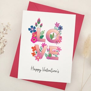 Biglietto d'auguri LOVE Valentines, biglietto d'auguri per fidanzata, moglie, fidanzato, marito, fidanzato, biglietto d'auguri per fidanzata di San Valentino, regali di San Valentino