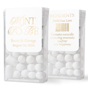 XOXOKristen Gold Mint to be Label Stickers für Tic Tacs Box, personalisierte Hochzeitsbevorzugungen Etiketten für freshmints box im Märchen Kalligraphie