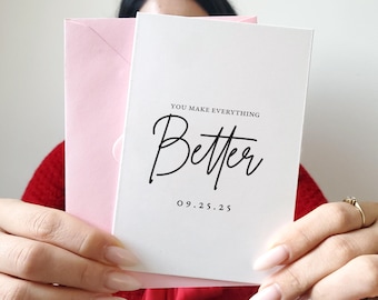 Tarjeta de propuesta personalizada para damas de honor - Elegante invitación de boda