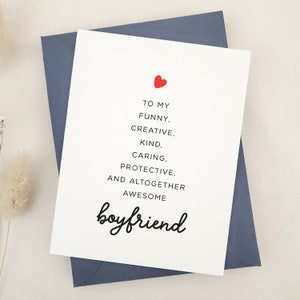 To my Awesome Boyfriend Card, kaart grappige liefde voor vriend, kaart gewoon omdat, verjaardagskaart voor vriend, verjaardagskaart vriend