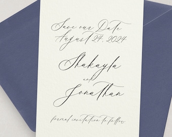 Caligrafia Personalizada: Cartão Postal Elegante para Casamento