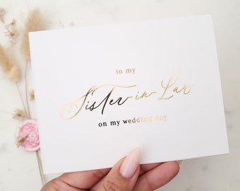 Hochzeitskarte für die Schwägerin: Elegante Kalligraphie, Folien-Optionen