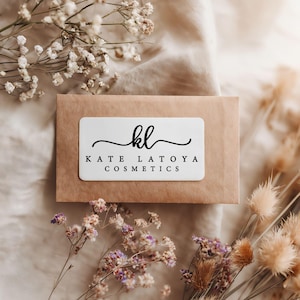 Small Custom Branding Labels: Elegant Business packaging with Artist's Monograms