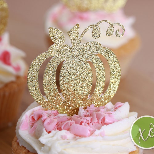 First Birthday Cupcake Toppers Our Little Pumpkin is Turning Etsy