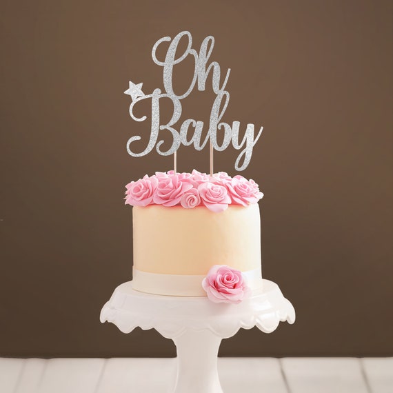 Gold Oh Baby Cake Topper,Baby Shower,Birthday Party Supplies Gold Oh Baby Cake Topper,Baby Shower,Birthday Party Supplies