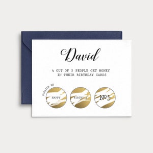 Carte d'anniversaire à gratter amusante pour meilleur ami Faites une farce à un ami avec cette carte d'anniversaire numéro 5