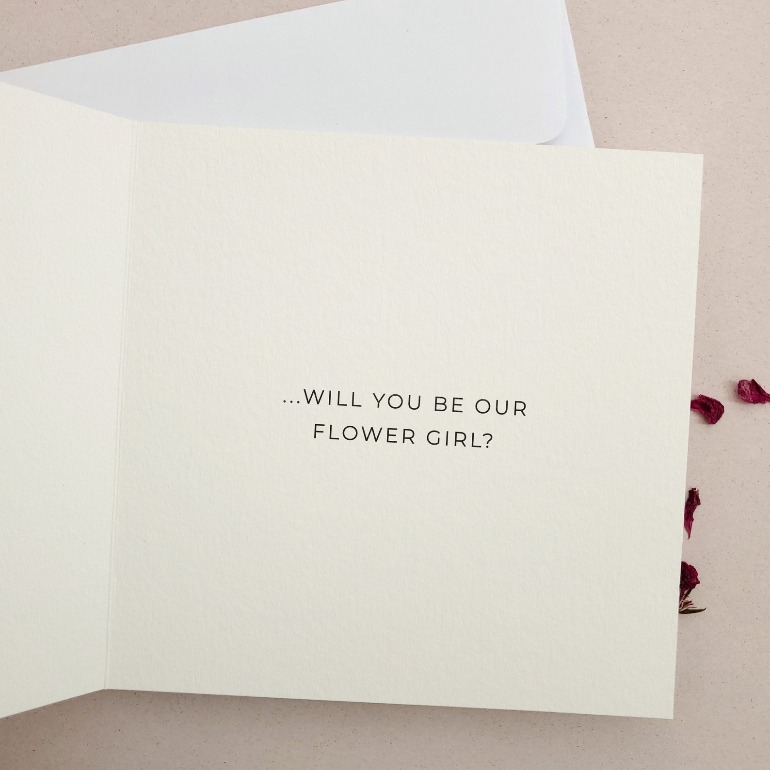 Niece Flower Girl Proposal Card Will You Be Our Flower Girl Etsy
