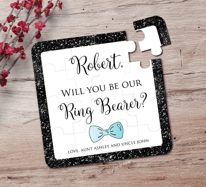 Will You Be Our Ring Bearer Personalized Ring Bearer Puzzle Etsy