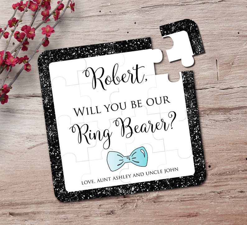 Will You Be Our Ring Bearer Personalized Ring Bearer Puzzle Ring Bearer Puzzle Page Boy Puzzle Junior Groomsman Ring Bearer Proposal image 1