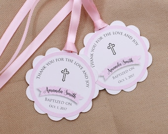 Baptism Favor Tags, Baptism favors, Girl Baptism tags, First Communion, Holly Communion, Christening, Favors Baptism, Gift Tags