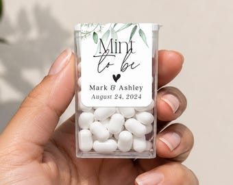 Custom Mint to Be Tic Tac Stickers Personalized Botanical Mint to Be Labels for Tic Tacs Wedding Mint Favors Eucalyptus Favor Labels